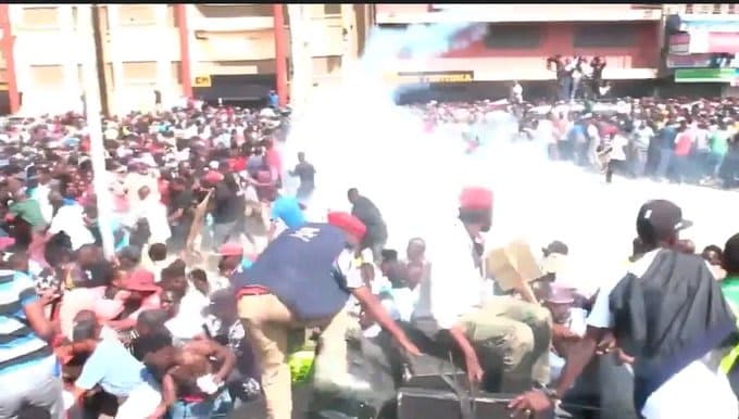 One Dead after Police Attack on Sifuna-led Rally in Kitengela